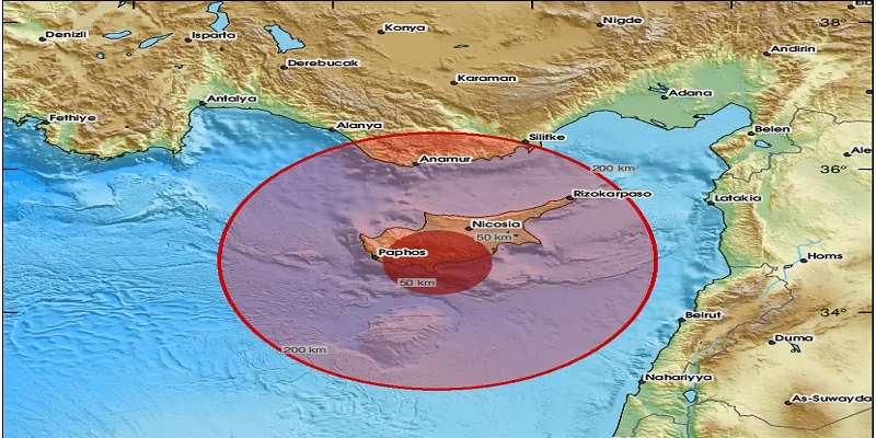 Σεισμός ταρακούνησε περιοχές της Κύπρου, αισθητός σε αρκετές περιοχές