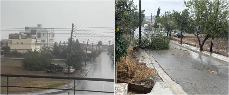 Βροχές και χαλάζι σε πολλές περιοχές – Προβλήματα στο οδικό δίκτυο (βίντεο)