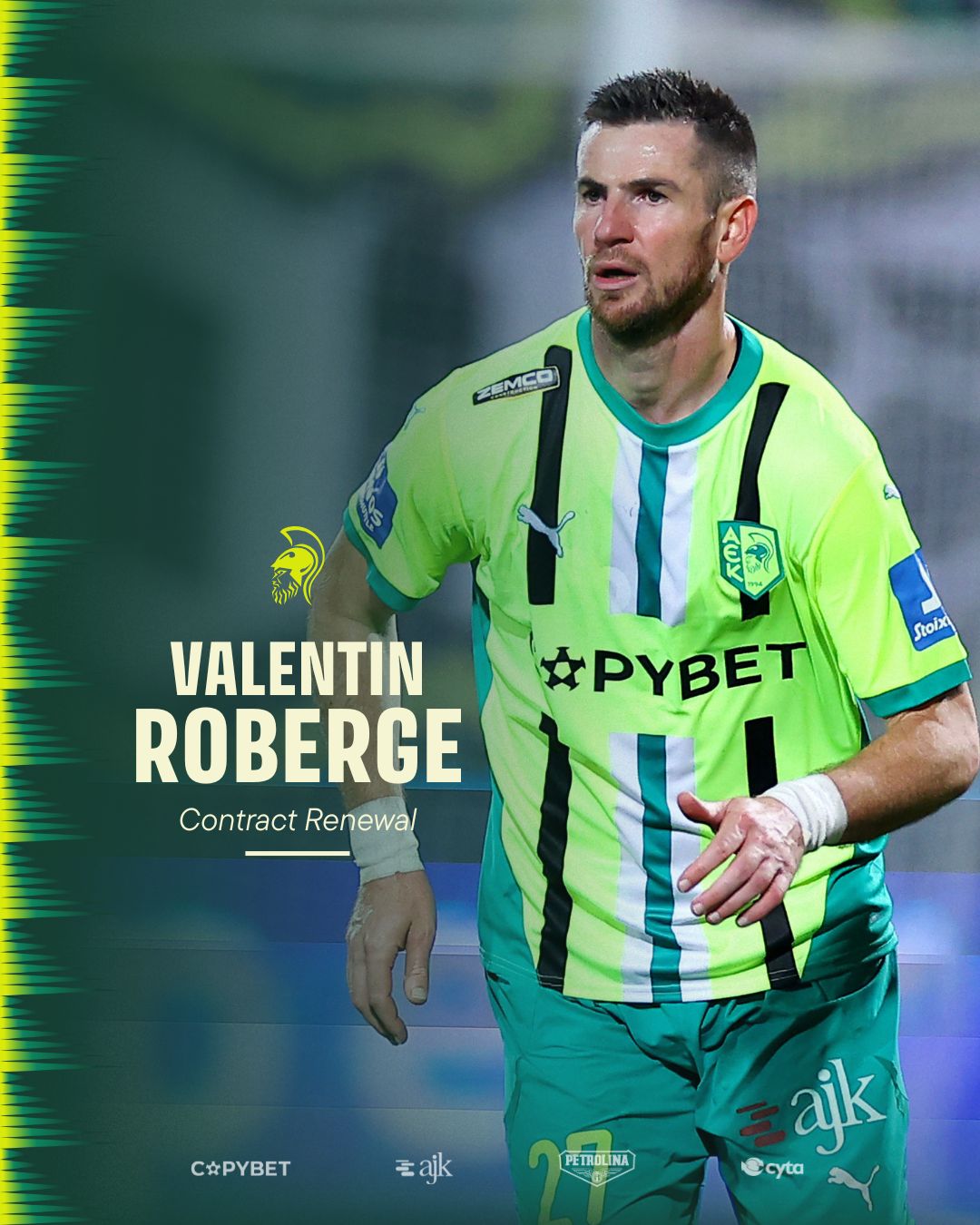 Ανανέωση της συνεργασίας με Valentin Roberge
