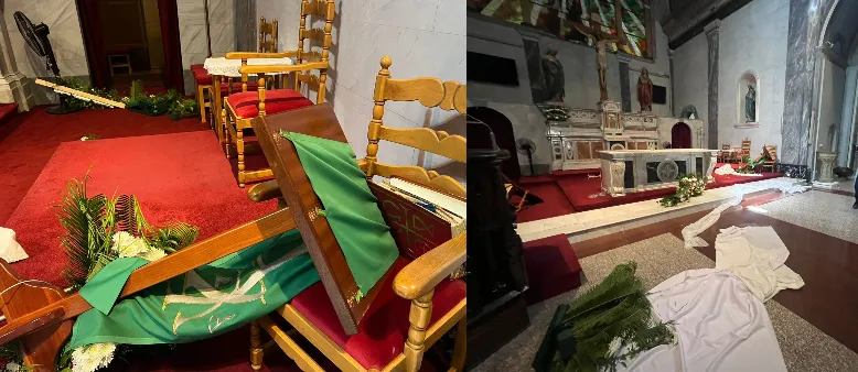 Μπούκαρε στην εκκλησία του Τιμίου Σταυρού και τα έκανε γης Μαδιάμ