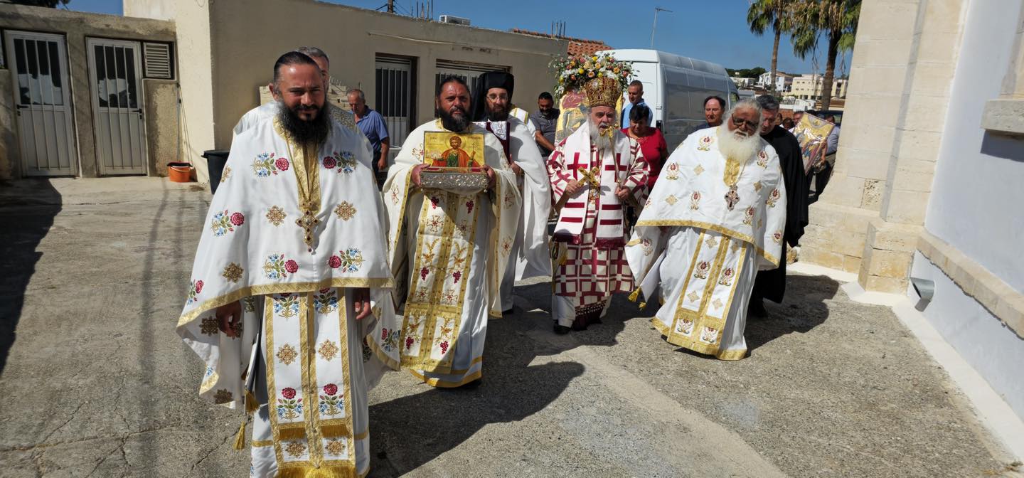 Ο Μητροπολίτης Κιτίου κ. Νεκτάριος, λειτούργησε και κήρυξε στον πανηγυρίζοντα Ιερό Ναό Αγίου Κωνσταντίνου στην Ορμήδεια