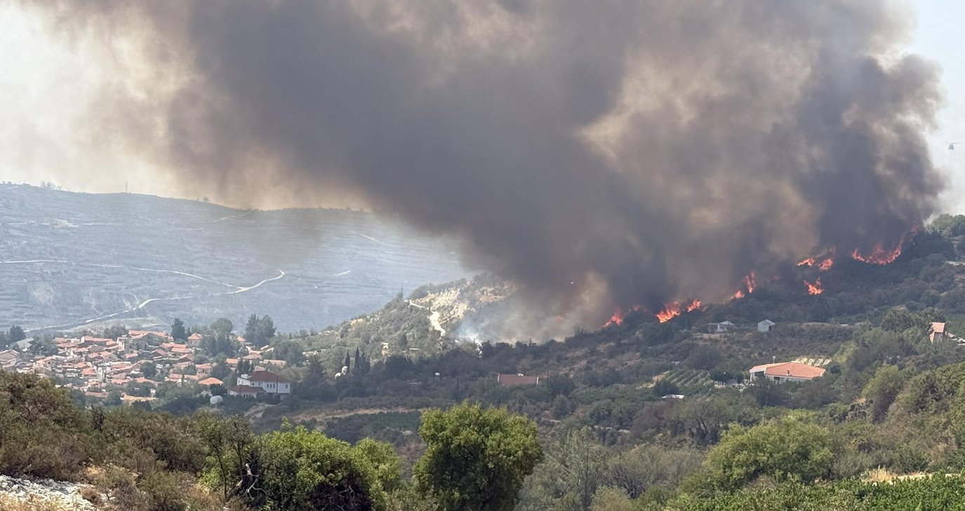 Μεγάλο μέτωπο στον Άγιο Συλά – Επιχειρούν πτητικά μέσα