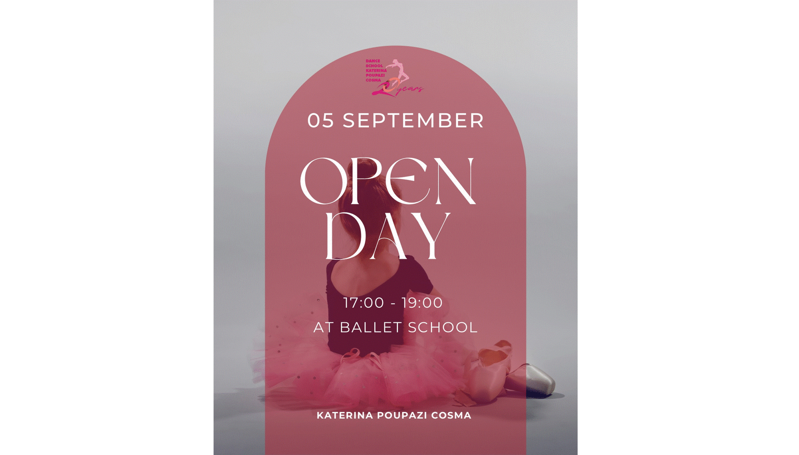 Η Σχολή Χορού Katerina Poupazi Kosma διοργανώνει Open Day στις 5 Σεπτεμβρίου 2025 Η Σχολή Χορού Katerina Poupazi Kosma διοργανώνει Open Day στις 5 Σεπτεμβρίου 2025