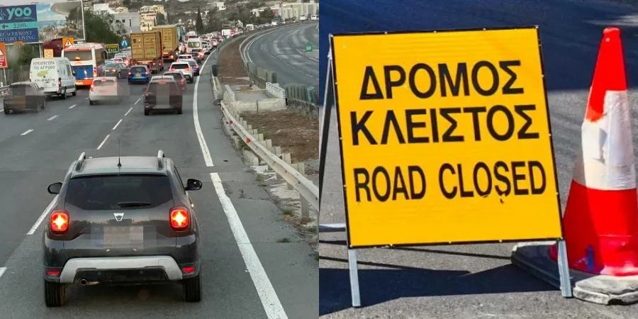 Χάος στον αυτ/δρομο Λεμεσού – Λευκωσίας λόγω οδικών έργων – Βλάβη σε μηχάνημα