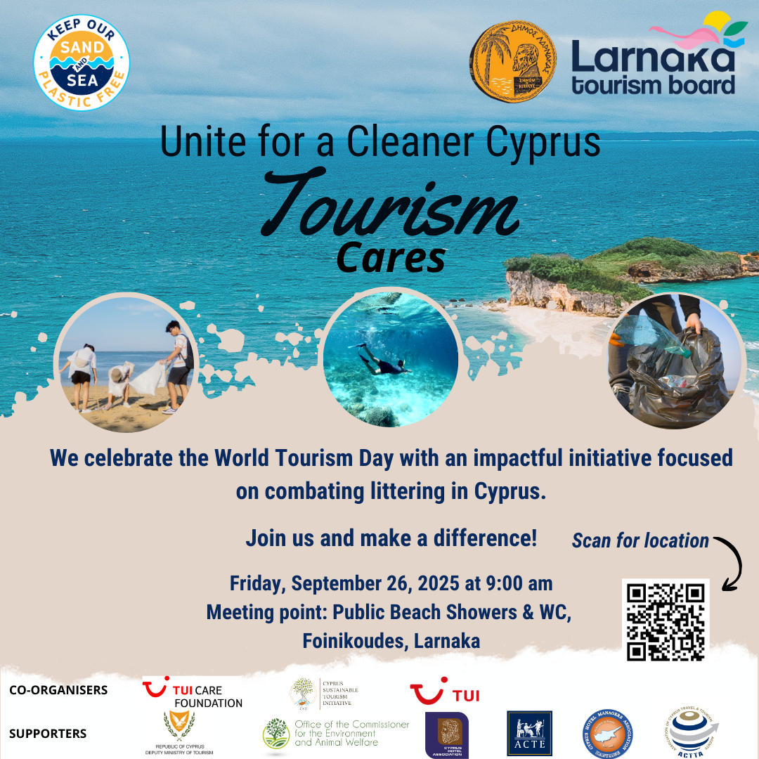 Εκστρατεία Καθαριότητας “Tourism Cares: Unite for a Cleaner από την ΕΤΑΠ και τον Δήμο Λάρνακας