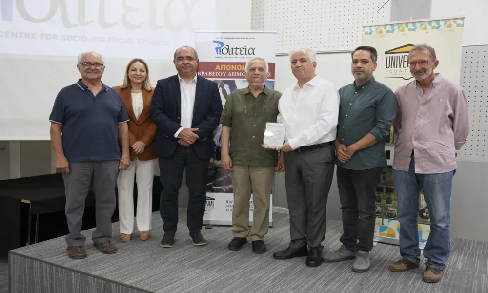 Στο Παγκύπριο Συμβούλιο Ειρήνης το Βραβείο Δημοκρατίας 2025