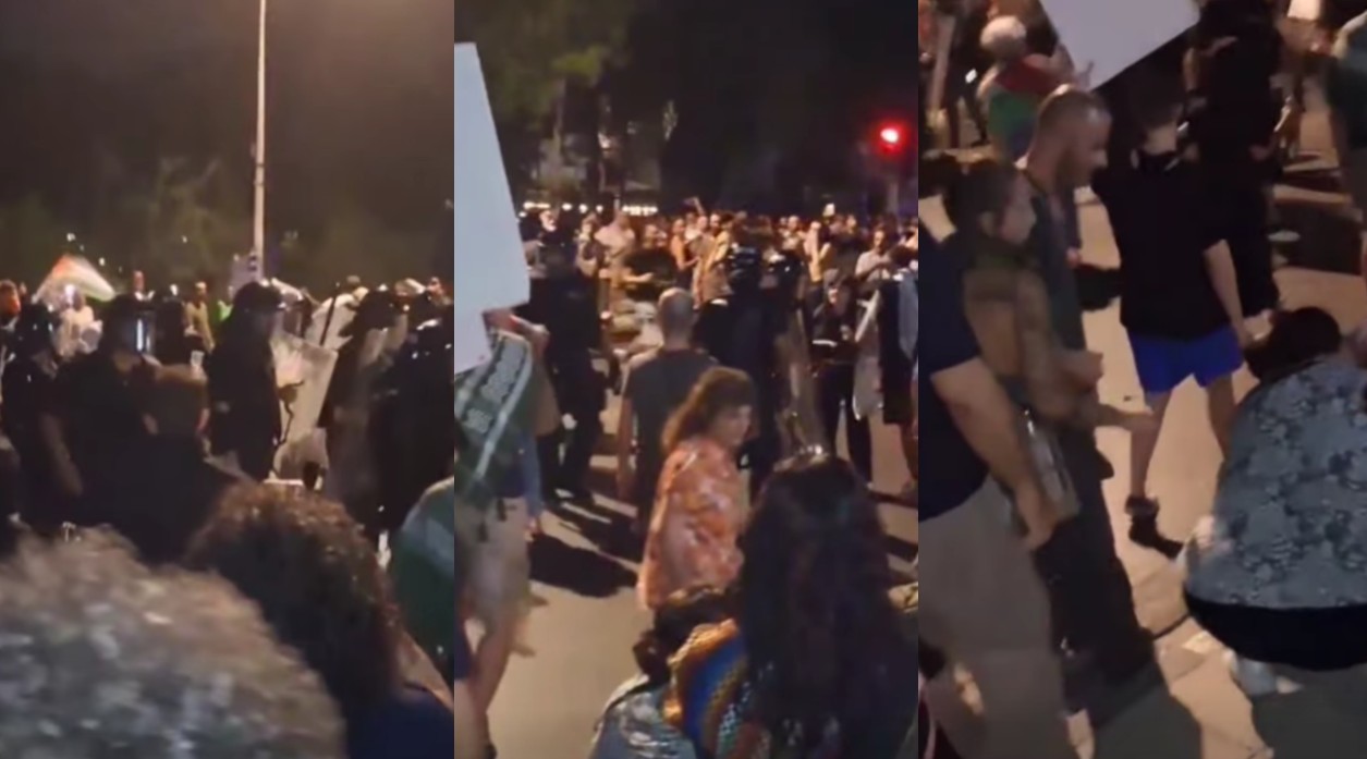 Ένταση μεταξύ αστυνομικών και διαδηλωτών σε διαμαρτυρία στη Λευκωσία