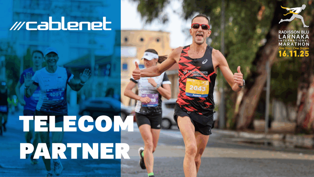 Η Cablenet Επίσημος Χορηγός Τηλεπικοινωνίας του Radisson Blu Διεθνούς Μαραθωνίου Λάρνακας 2025
