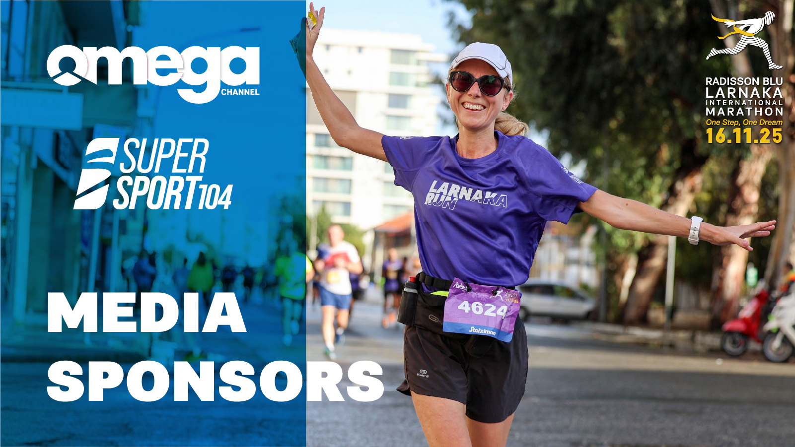 Το Omega και ο SuperSport FM μεταφέρουν ζωντανά τον παλμό του Radisson Blu Διεθνούς Μαραθωνίου Λάρνακας