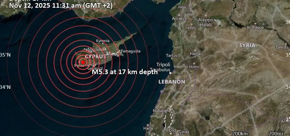 Το μπαράζ σεισμών και μετασεισμών που ταρακούνησε χθες την Κύπρο