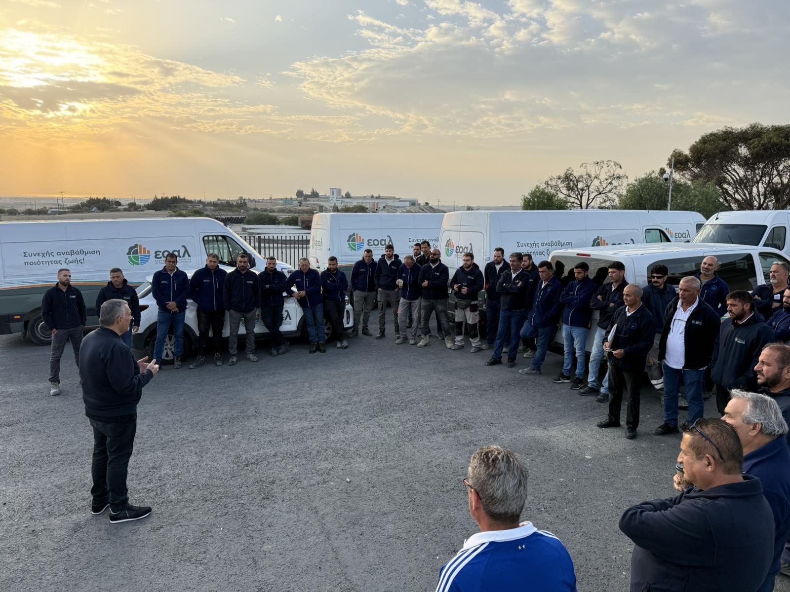 Πρόεδρος ΕΟΑ Λάρνακας: Επισκέφθηκε τις ομάδες του εργατοτεχνικού προσωπικού του Δικτύου Ύδρευσης του ΕΟΑΛ