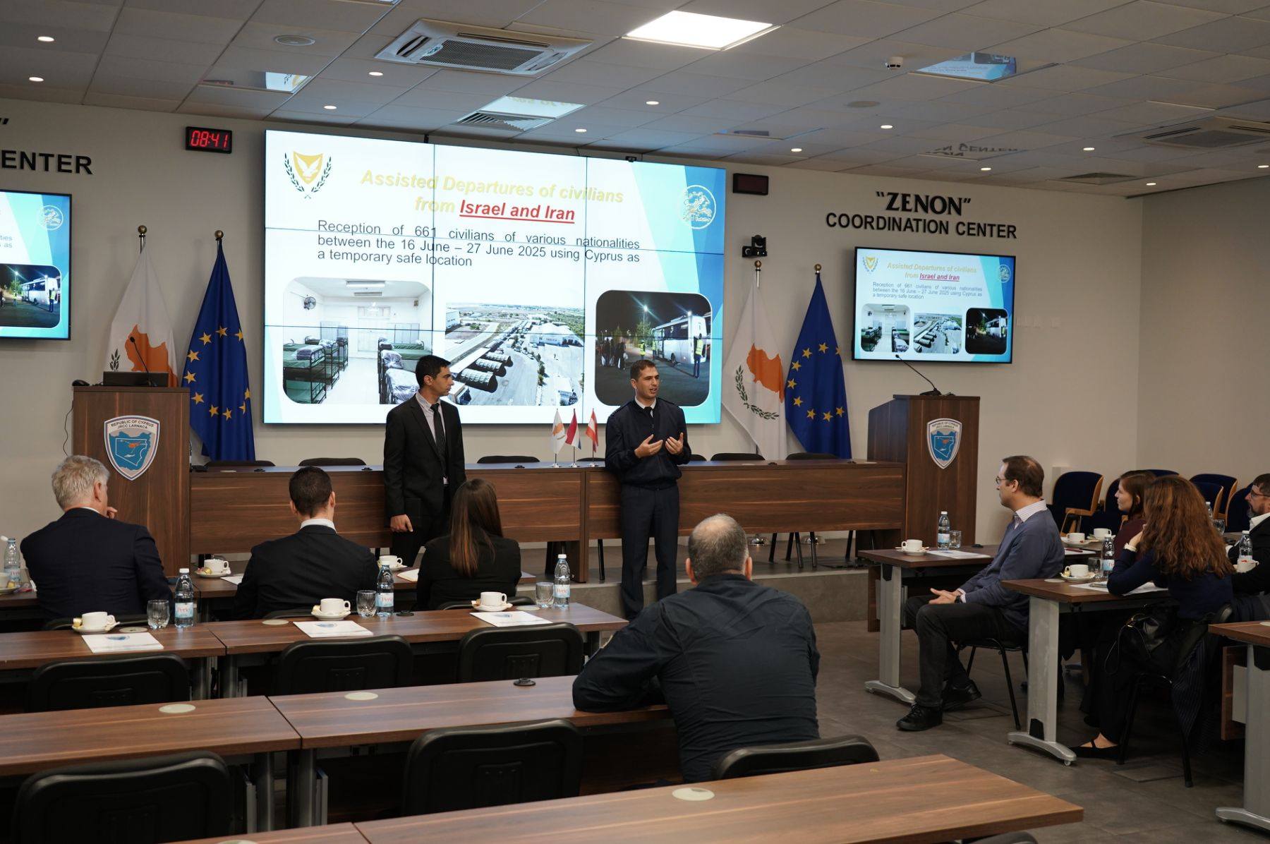 Ο Γενικός Γραμματέας του ΥΠΕΞ της Αυστρίας και ο Αναπληρωτής Γενικός Γραμματέας του ΥΠΕΞ της Ολλανδίας στο ΚΣΕΔ Λάρνακας