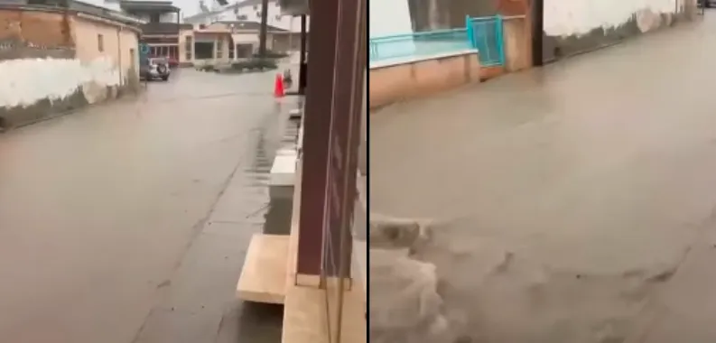 Δρόμοι στην Αθηένου μετατράπηκαν σε ποτάμια μετά τις βροχές (βίντεο)