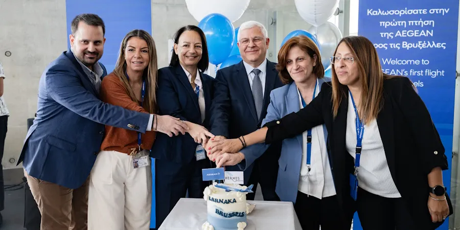 AEGEAN & Hermes Airports γιορτάζουν την έναρξη των απευθείας πτήσεων Λάρνακα – Βρυξέλλες