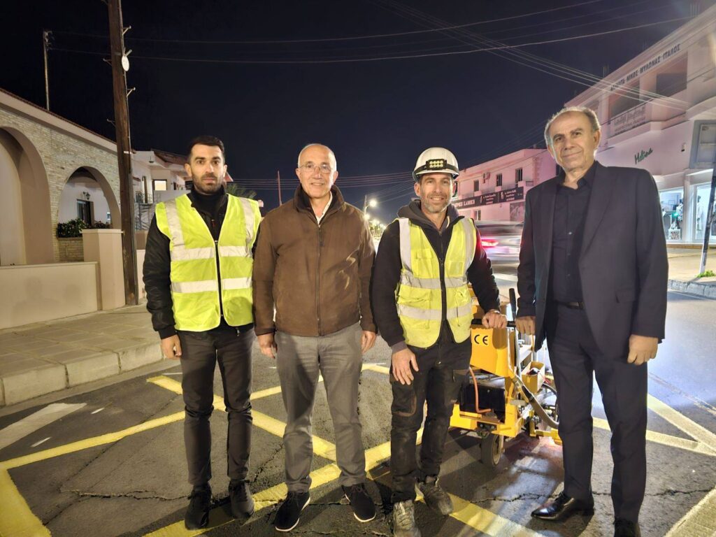 Επιτόπια επίσκεψη του Δημάρχου Αραδίππου στα σημεία όπου θα εφαρμοστούν οι νέες ρυθμίσεις οδικής ασφάλειας