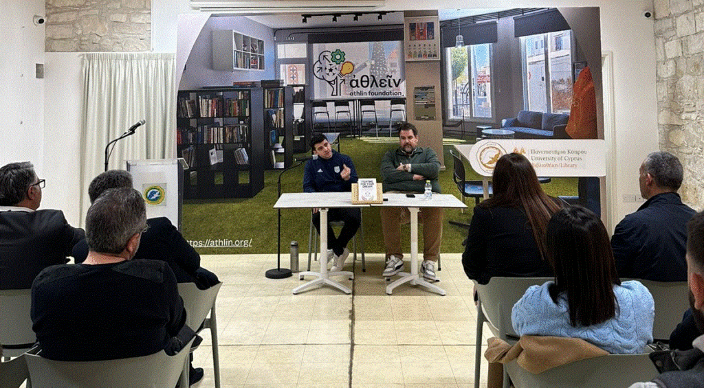 Παρουσιάστηκε με επιτυχία στην Αθλητική Βιβλιοθήκη Athlin του Δήμου Αραδίππου το βιβλίο “Fighting for Your Dream” του πρώτου olympian αθλητή ξιφασκίας Alex Tofalides  (φώτο)