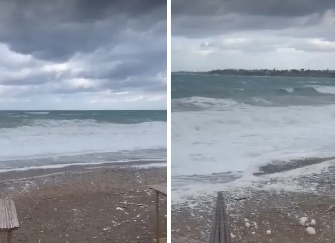 Το εντυπωσιακό φαινόμενο «Καπουτσίνο» στην ακτή της Κισσόνεργας (ΒΙΝΤΕΟ)