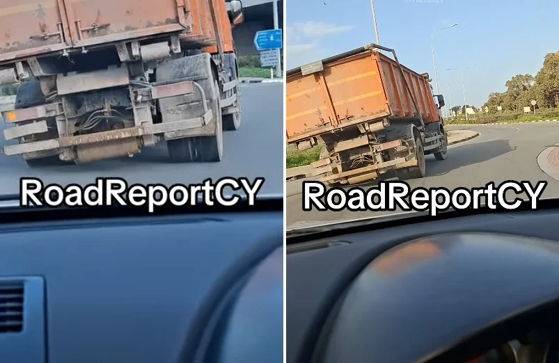 Επικίνδυνη κούρσα βαρέος οχήματος στη Λάρνακα – Αγνόησε κάθε κανόνα (ΒΙΝΤΕΟ)