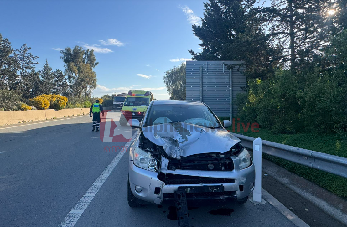 Στο νοσοκομείο δύο πρόσωπα μετά το τροχαίο στον αυτοκινητόδρομο Αγίας Νάπας – Λάρνακας