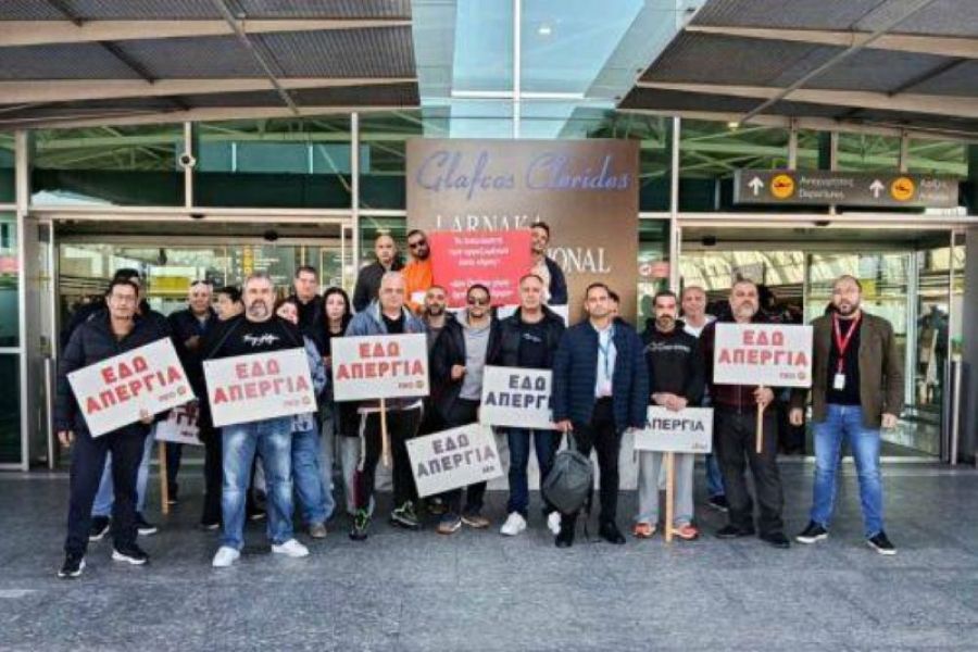 Απεργιακές κινητοποιήσεις στο αεροδρόμιο Λάρνακας – Υπάλληλοι εταιρείας επίγειας εξυπηρέτησης αεροσκαφών μετακινούνται σε άλλους παρόχους…