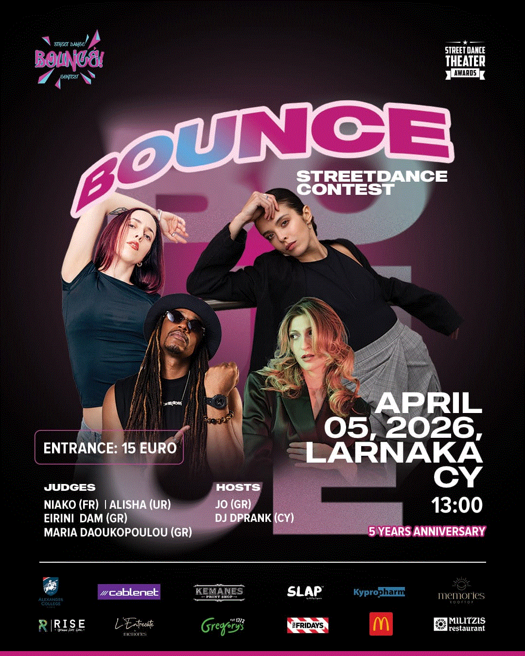 Το Bounce Street Dance Contest Γιορτάζει 5 Χρόνια στη Λάρνακα με ένα Εκρηκτικό Show!  (φώτο)