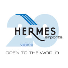 Hermes Airports 20 Years Logo with Tagline