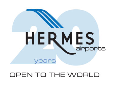 Hermes Airports 20 Years Logo with Tagline