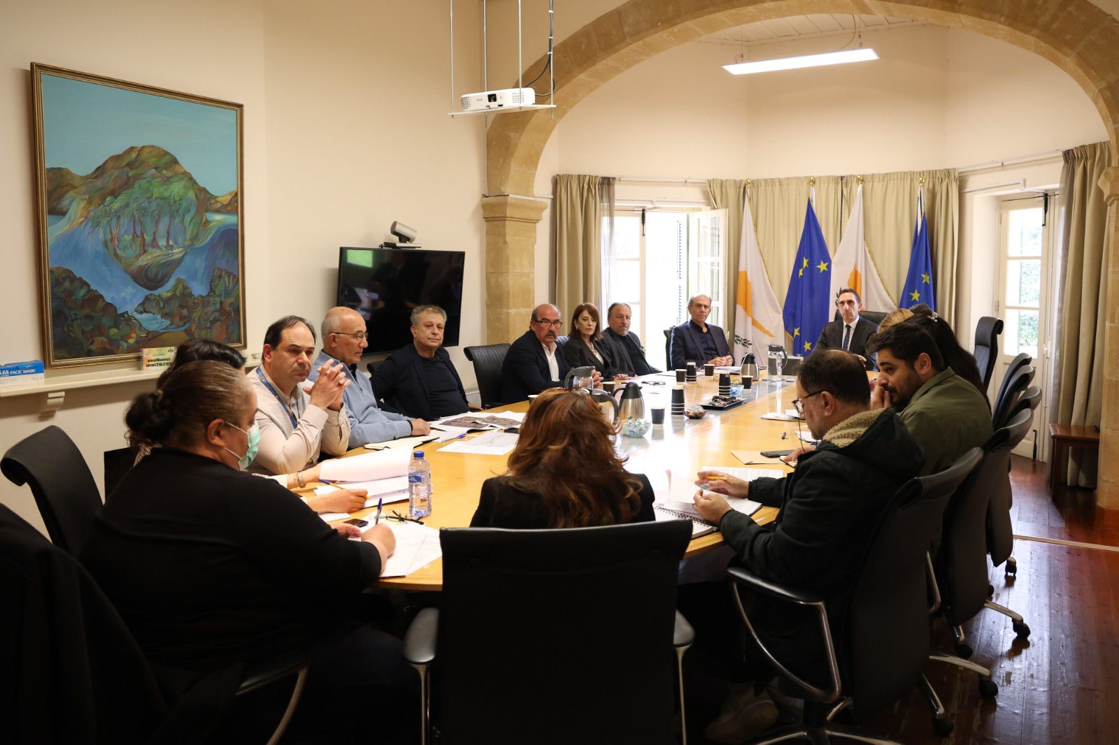 Συνάντηση Υπουργού Εσωτερικών Κ. Ιωάννου με τον Δήμαρχο Αραδίππου Χρ. Πάρτου  (φώτο)