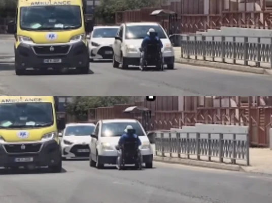 Αναστάτωση σε δρόμο στη Λεμεσό – Ηλικιωμένος με αναπηρικό στο αντίθετο ρεύμα  (βίντεο)