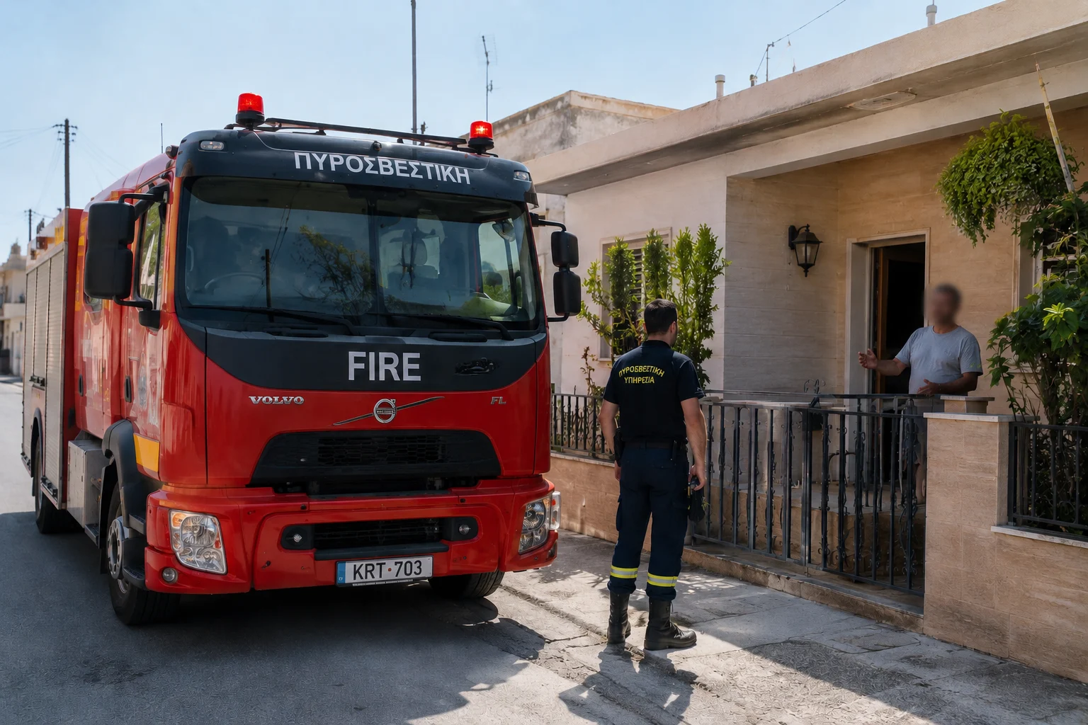 Κάλεσε προληπτικά πυροσβεστική για να μην κινδυνέψει το σπίτι του στο Καϊμακλί