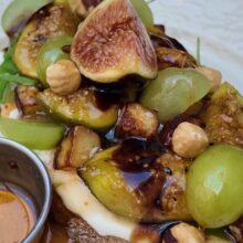 This weekend- The forbidden Fig(Sourdough toast topped with whipped mascarpone-feta mousse, saut