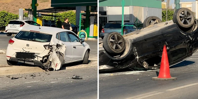 Λευκωσία: Οδηγός καρφώθηκε σε σταθμευμένο όχημα – Ανατράπηκε και εγκατέλειψε