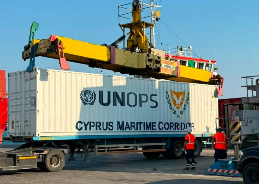Νέα αποστολή ανθρωπιστικής βοήθειας 900 τόνων από Κύπρο προς Γάζα μέσω Σχεδίου «Αμάλθεια