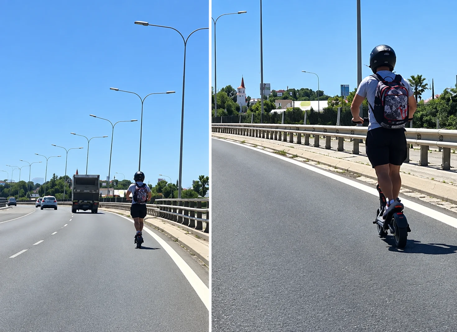 Απίστευτο περιστατικό: Οδηγούσε ηλεκτρικό πατίνι στον αυτοκινητόδρομο