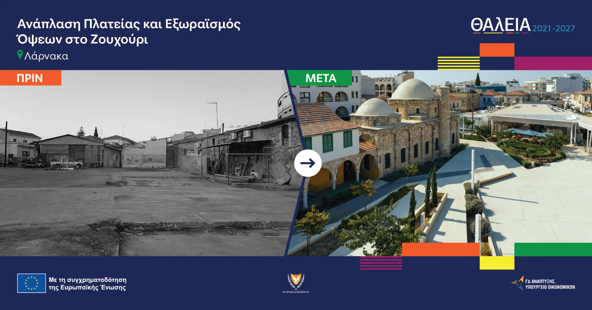 10+1 έργα του «ΘΑλΕΙΑ2021-2027» που αλλάζουν τις πόλεις της Κύπρου  (φώτο)