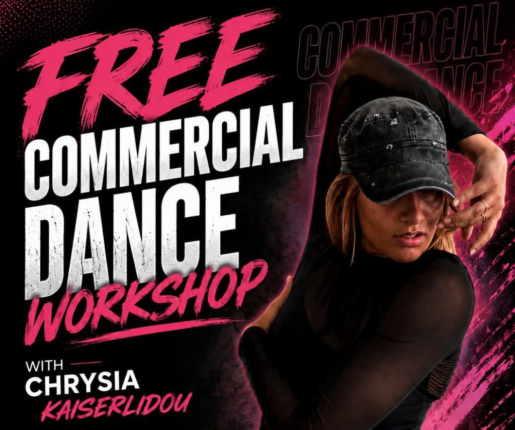 Katerina Poupazi Cosma Dance School: Δωρεάν Commercial Dance Workshop στη Λάρνακα με τη Chrysia Kaiserlidou