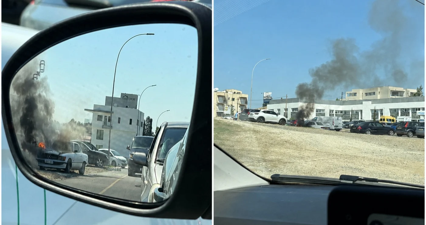 Στις φλόγες όχημα στη Λευκωσία – Διερευνώνται οι συνθήκες  (φώτο)