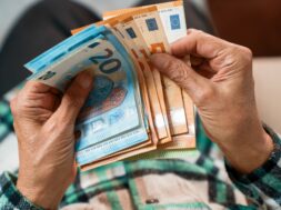 A,Bundle,Of,Euros,In,The,Hands,Of,An,Elderly
