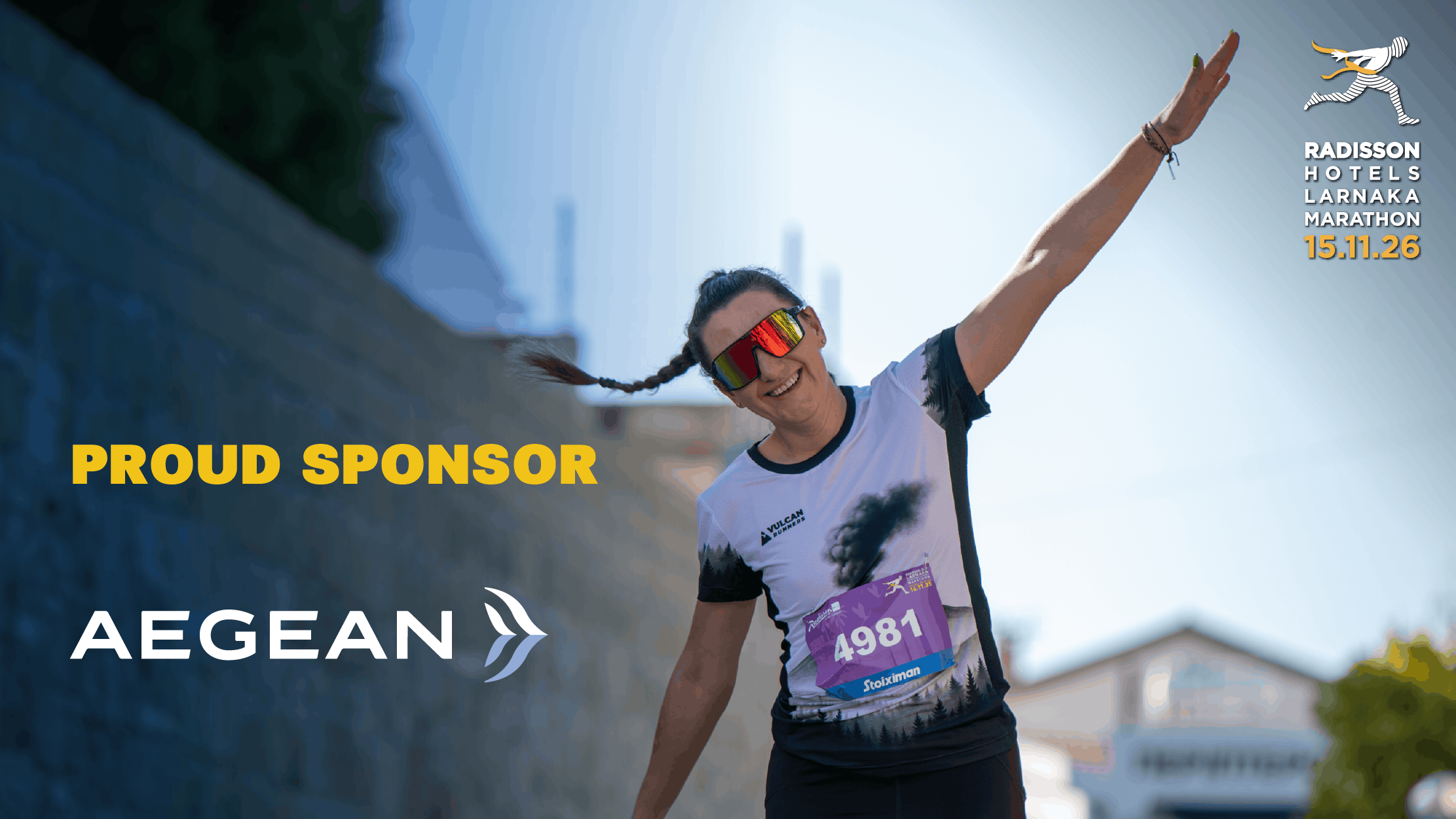 Η AEGEAN δίνει και φέτος «φτερά» στον Radisson Hotels Larnaka Marathon