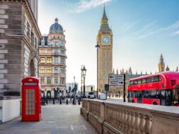 Red,Telephone,Box,And,Double-decker,Bus,On,Parliament,Square,And